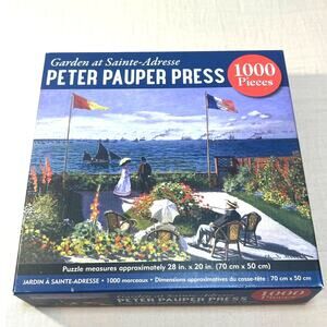 Claude Monet Painting Puzzle Garden At Sainte-Adresse 1000‎ Piece Puzzle